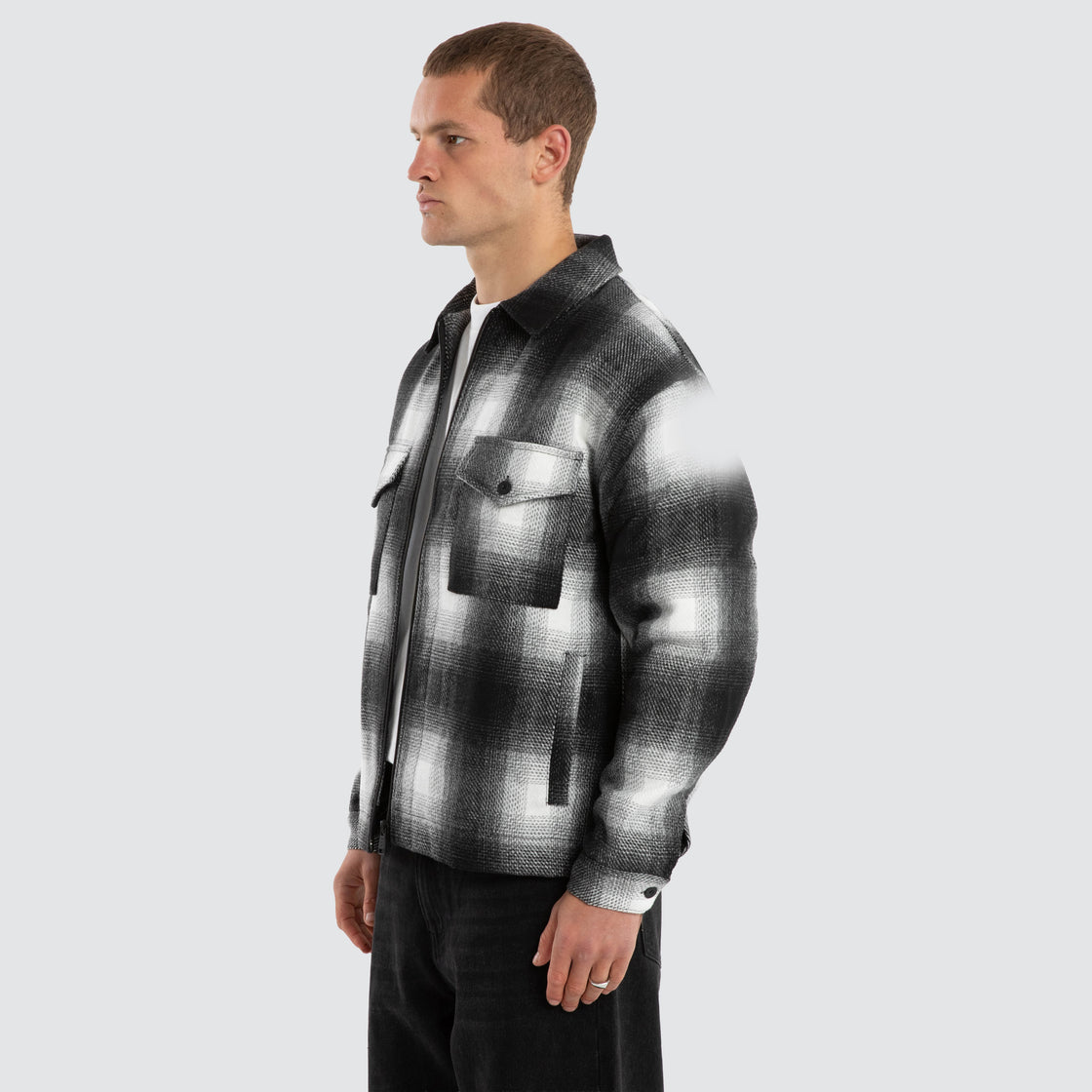 NXP Rise Relaxed Jacket - Black / White Check (view 5)