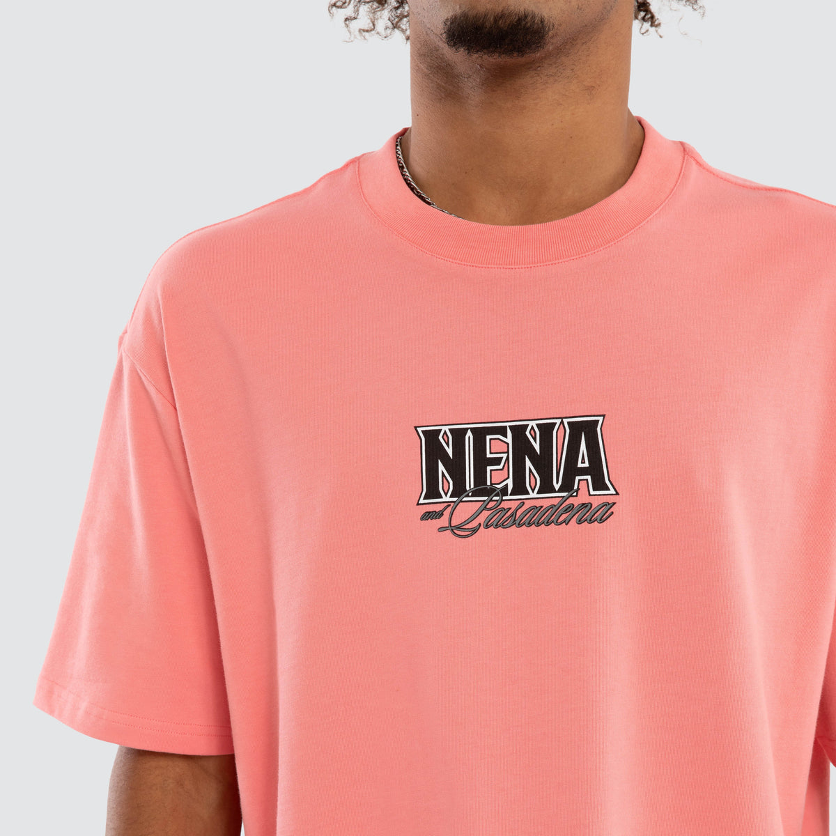 NXP Fuchsia Box Fit Tee Salmon Rose detail