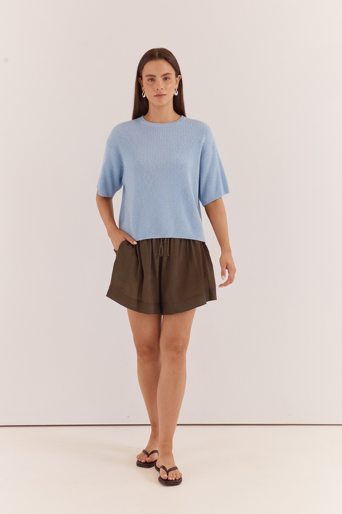 Noni Relaxed Knit Tee - Off White