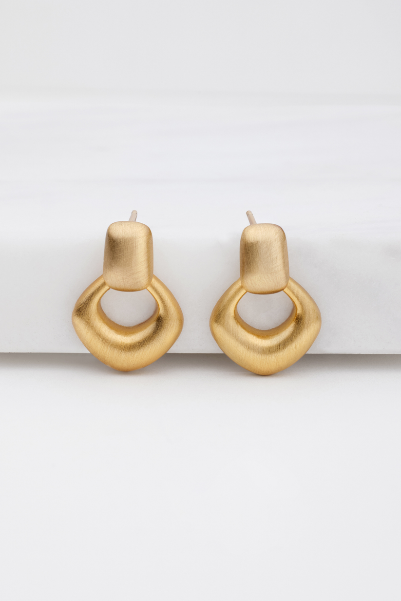Zafino Nova Brushed Earring - Gold