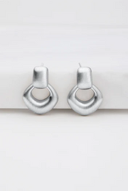 Zafino Nova Brushed Earring - Silver