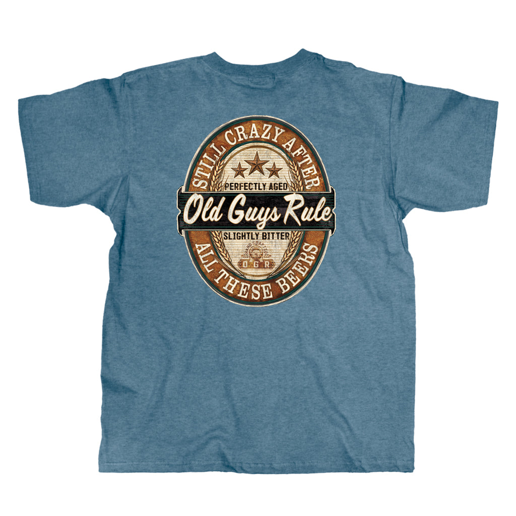 Still Crazy After All These Beers Tee - Heather Indigo - Catani Clothing