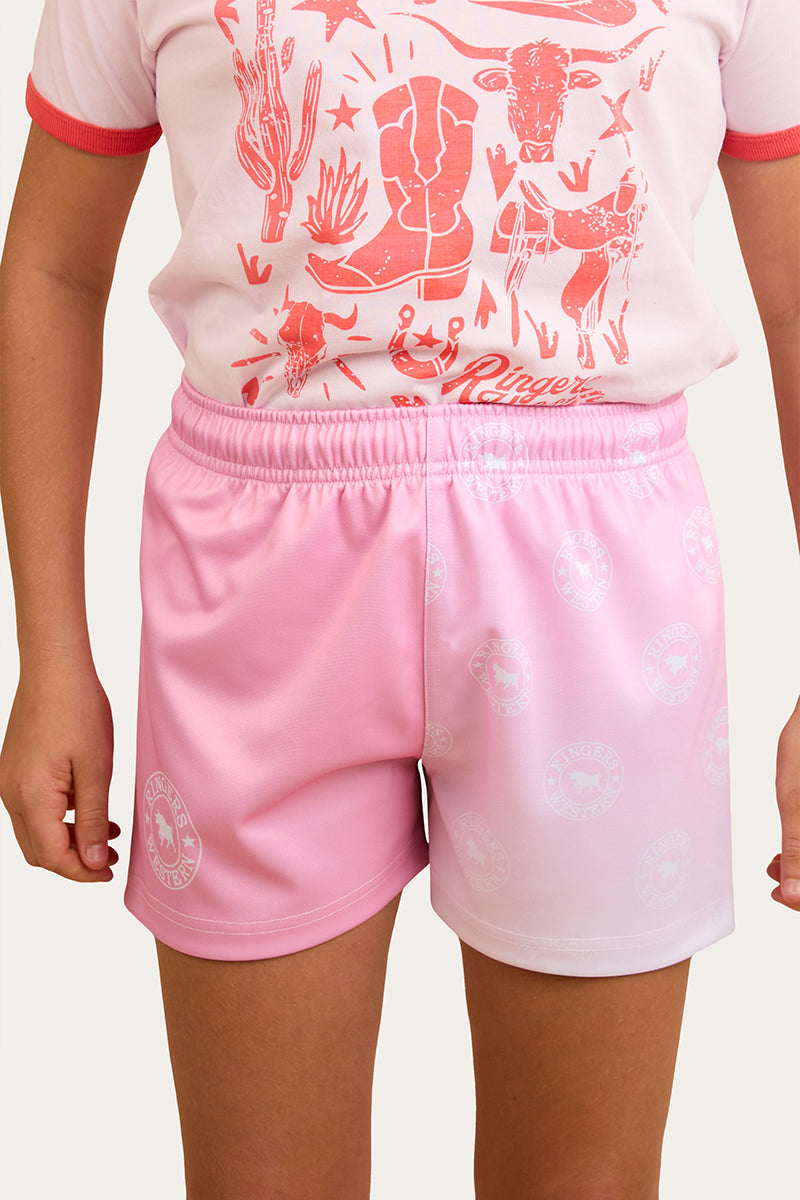 Signature Bull Kids Footy Short - Pink