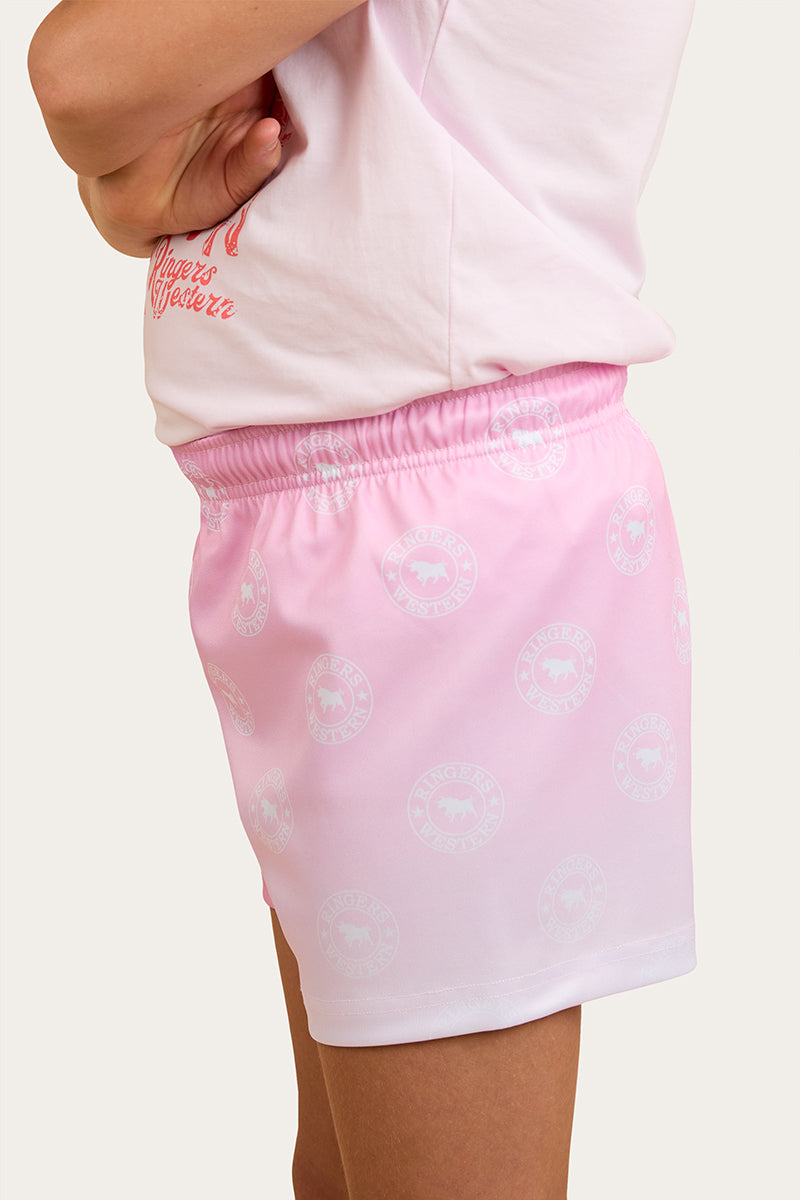 Ringers Western Signature Bull Kids Footy Short - Pink (view 3)