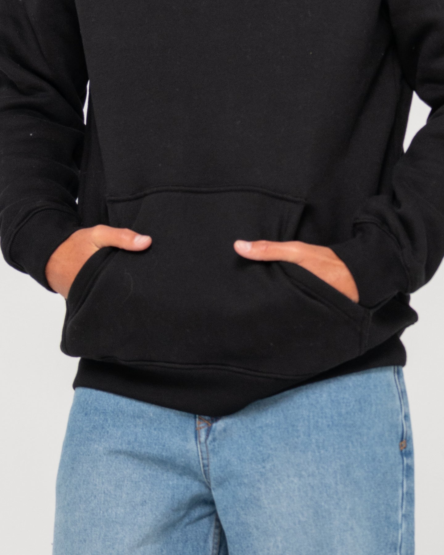 Vital Rusty Hooded Graphic Fleece - Black White