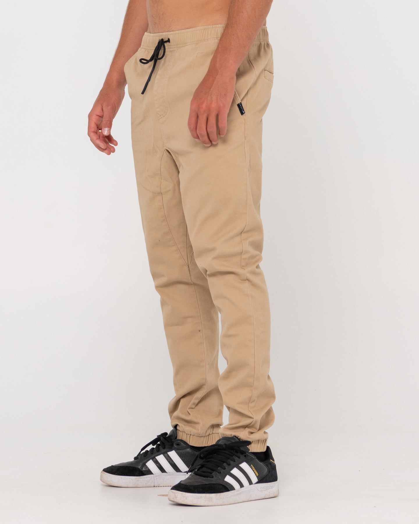 Rusty Hook Out Slim Fit Elastic Pant - Khaki (view 4)