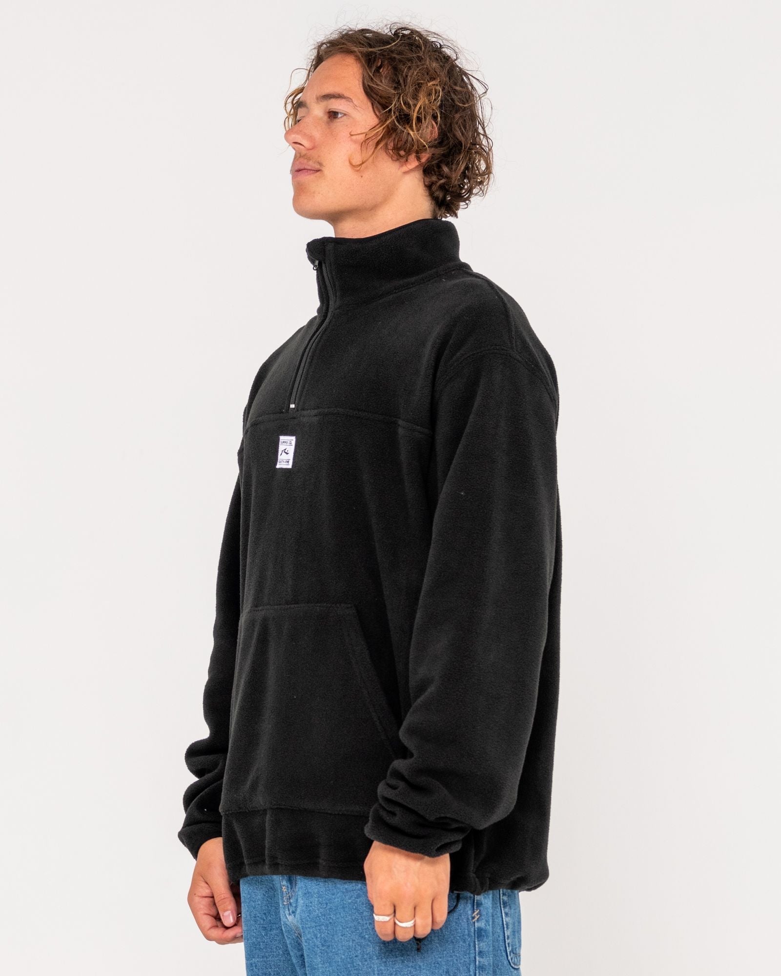 Rusty Core Division Quarter Zip Polar Fleece - Black (view 3)