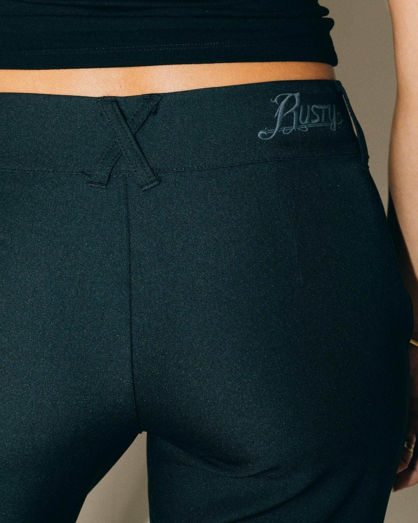 Finance Mummy Low Rise Suit Pant - Black