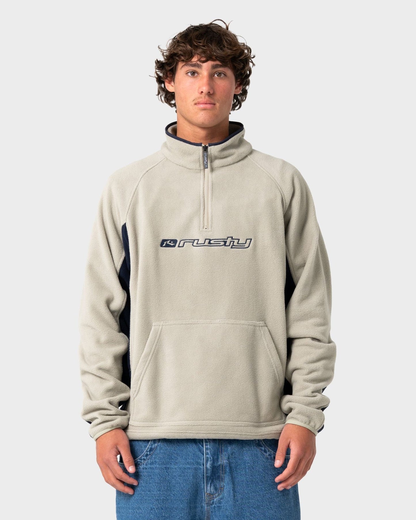 Blizzard Quater Zip Polar Fleece - Abbey Stone - Catani Clothing
