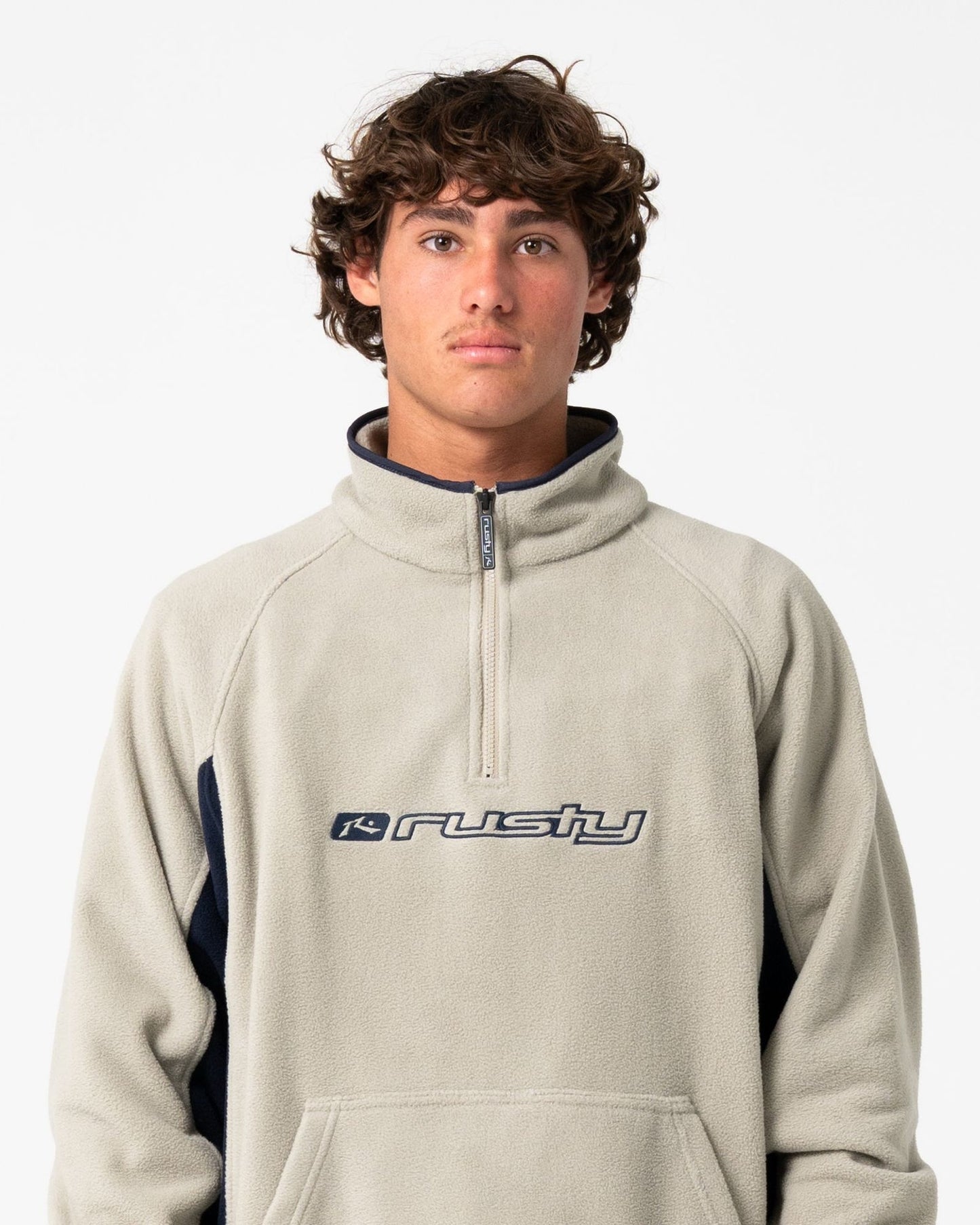 Blizzard Quater Zip Polar Fleece - Abbey Stone - Catani Clothing