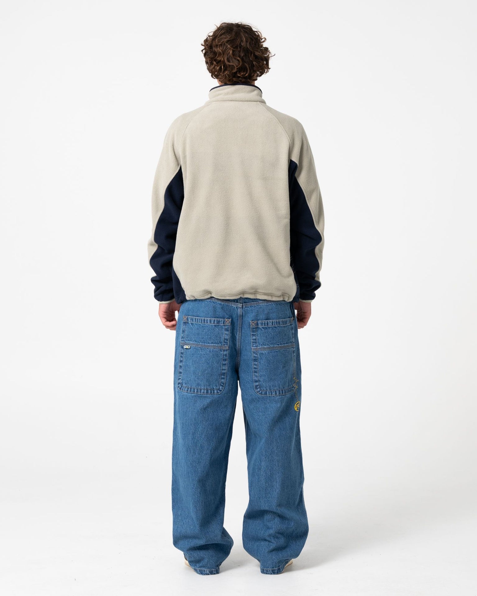 Rusty Blizzard Quater Zip Polar Fleece - Abbey Stone (view 6)
