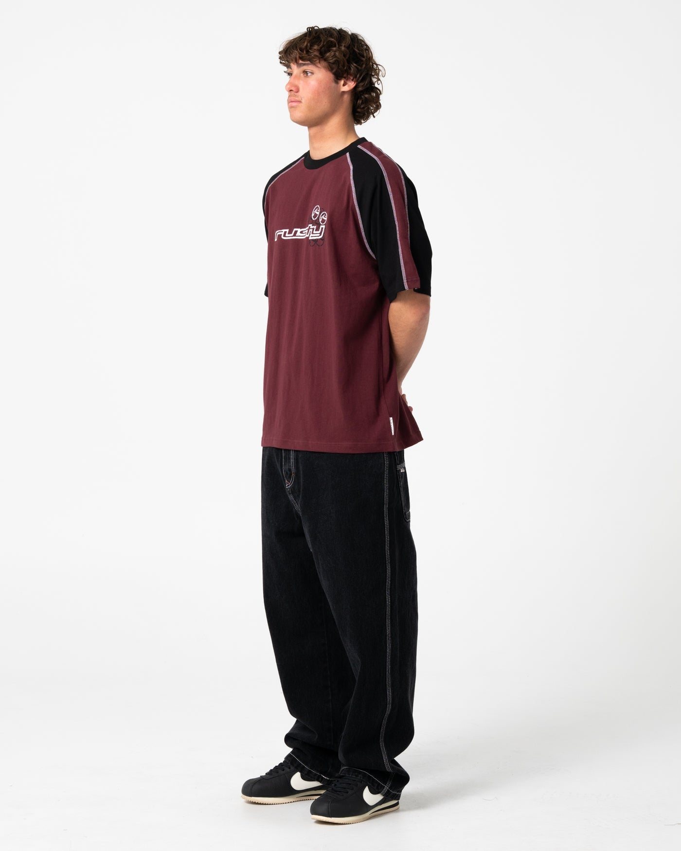 Omac Short Sleeve Tee - Burgundy