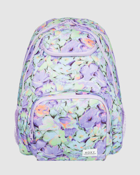 Shadow Swell Printed Backpack - Purple Rose Blumen