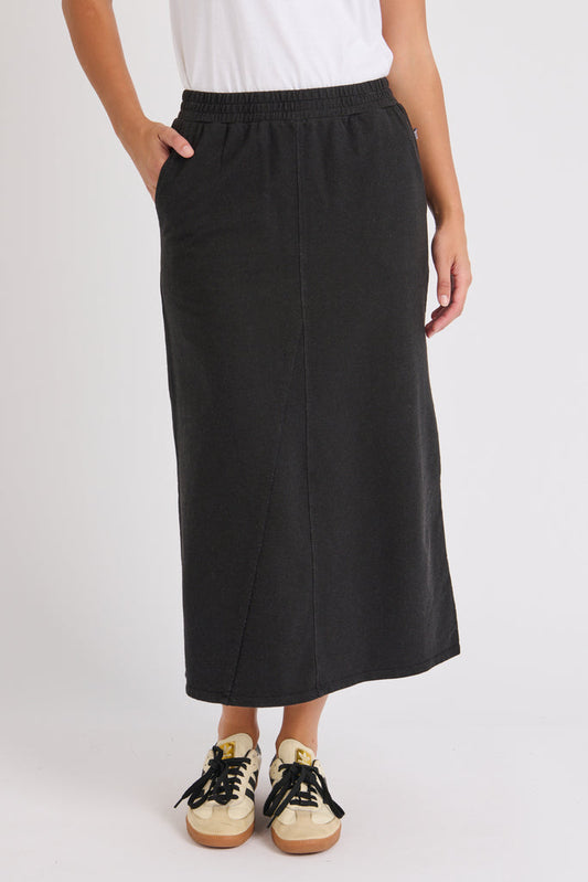 Panel Detail Skirt - Black
