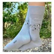 Fine Merino Wool Patterned Health Sock - Tourist - Catani Clothing