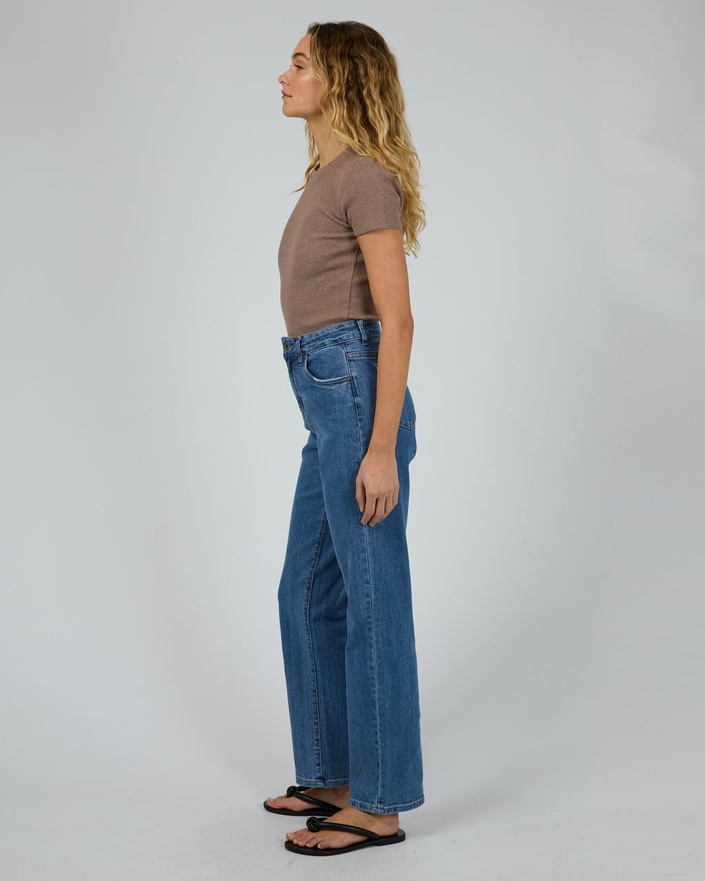 Silent Theory Bella Crop Tee Brown - back view