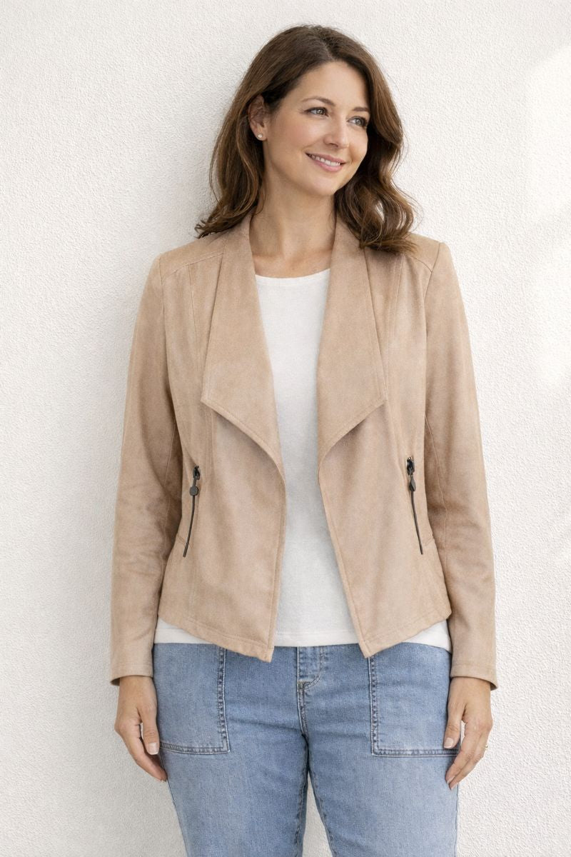 Renoma Carol Vegan Leather Jacket - Camel