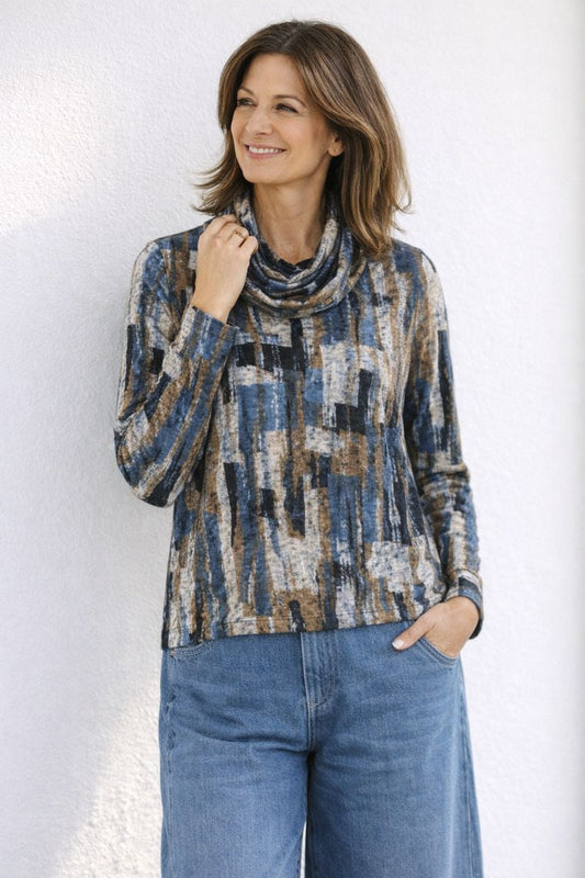 Brit Cosy Snood Top - Multi