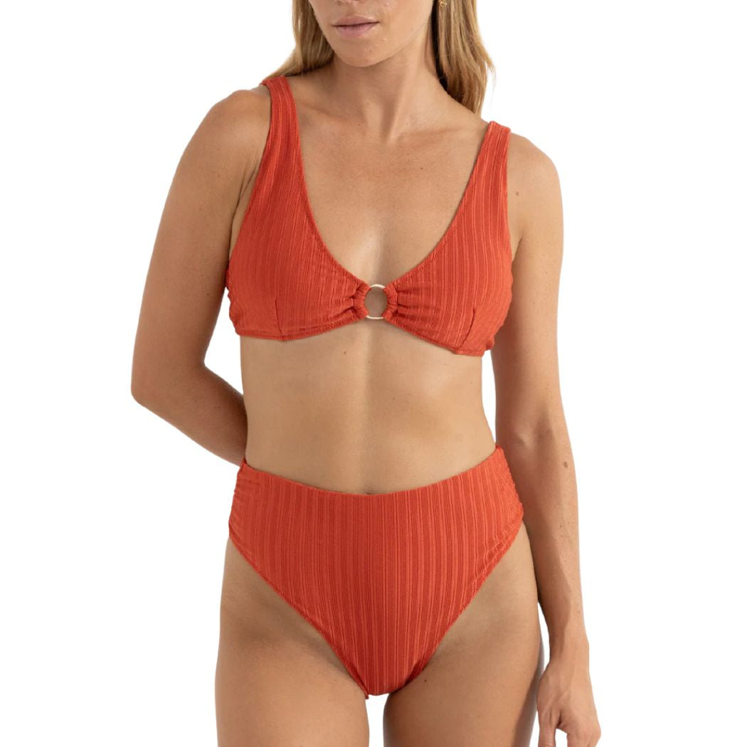Rhythm Pacific Rib Support Tall Tri Top - Fire (view 4)