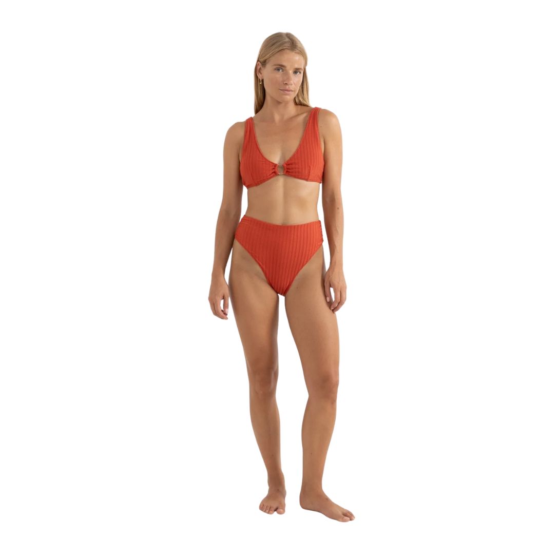 Rhythm Pacific Rib Support Tall Tri Top - Fire (view 3)