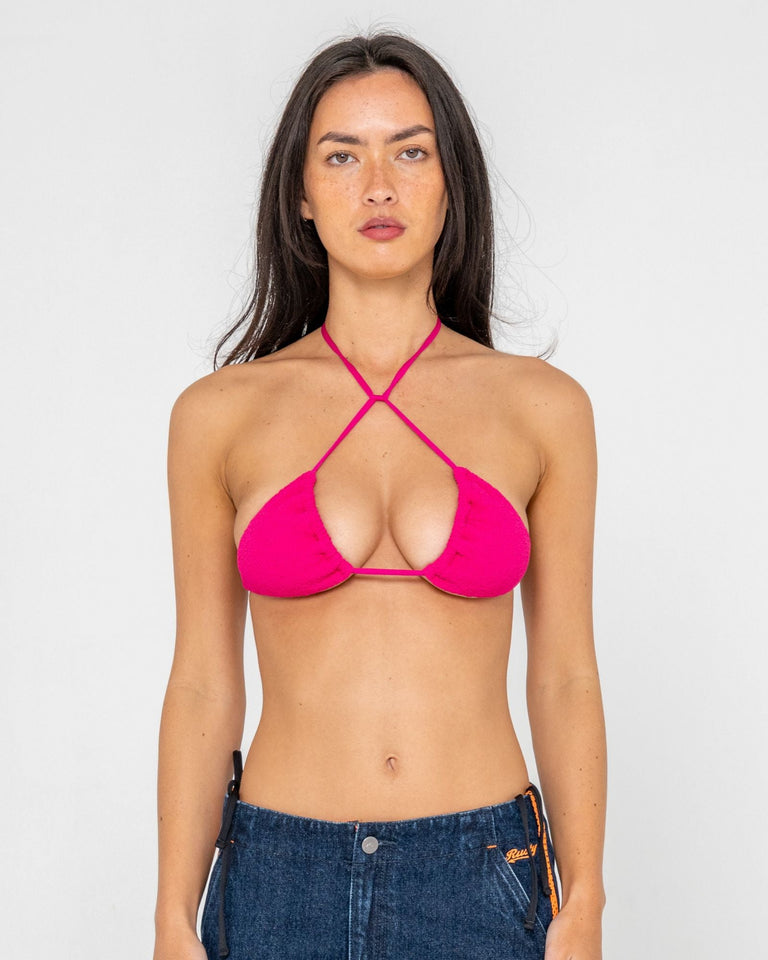 Rusty Sandalwood Multiway Triangle Bikini Top - Fuchsia (view 10)