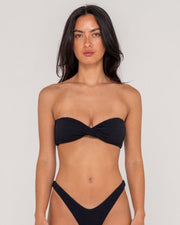 Sandalwood Bandeau Bikini Top - Black - Catani Clothing