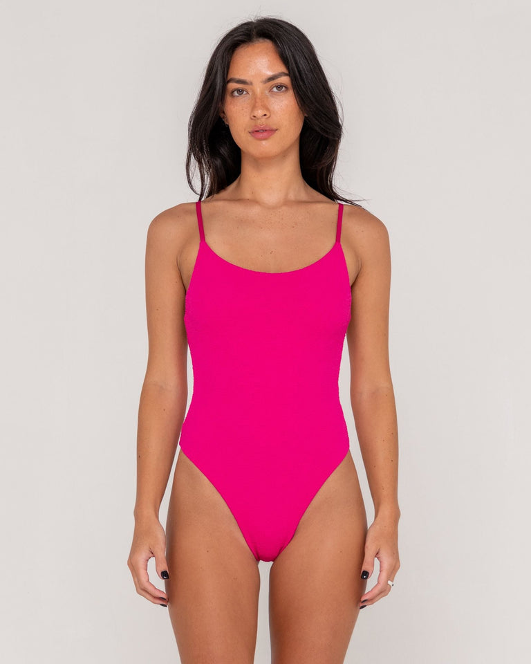 Sandalwood Low Back One Piece Swimsuit - Fuchsia - Catani Clothing