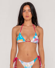 Graff City Print Triangle Bikini Top - Multi - Catani Clothing