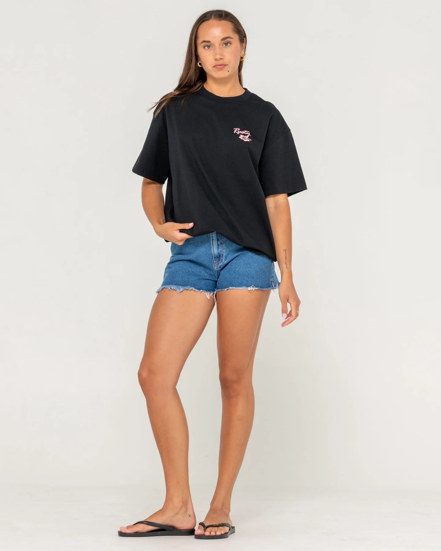 Jill Standard Fit Tee - Black