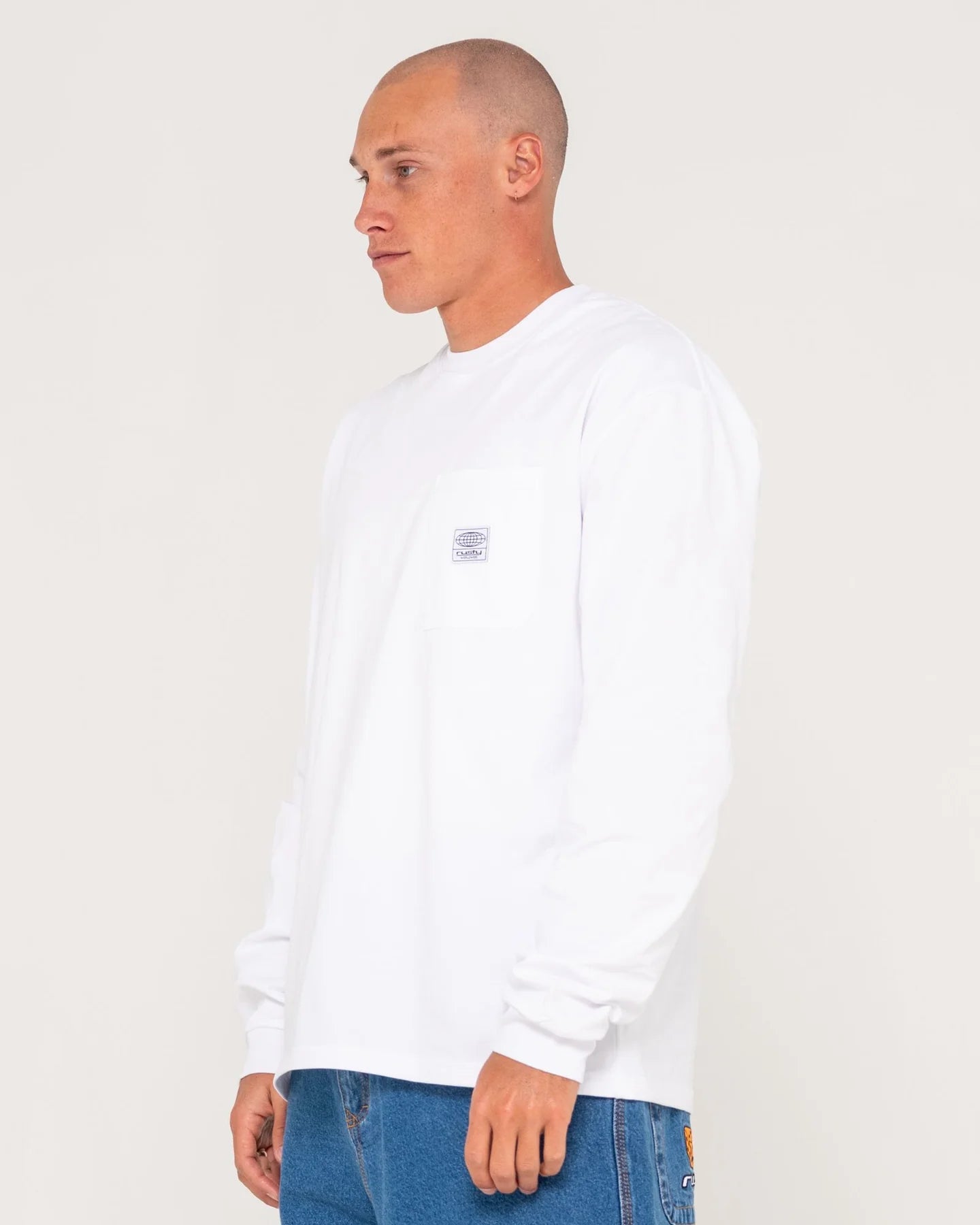 Rusty Steezey Long Sleeve Oversized Tee - White (view 3)
