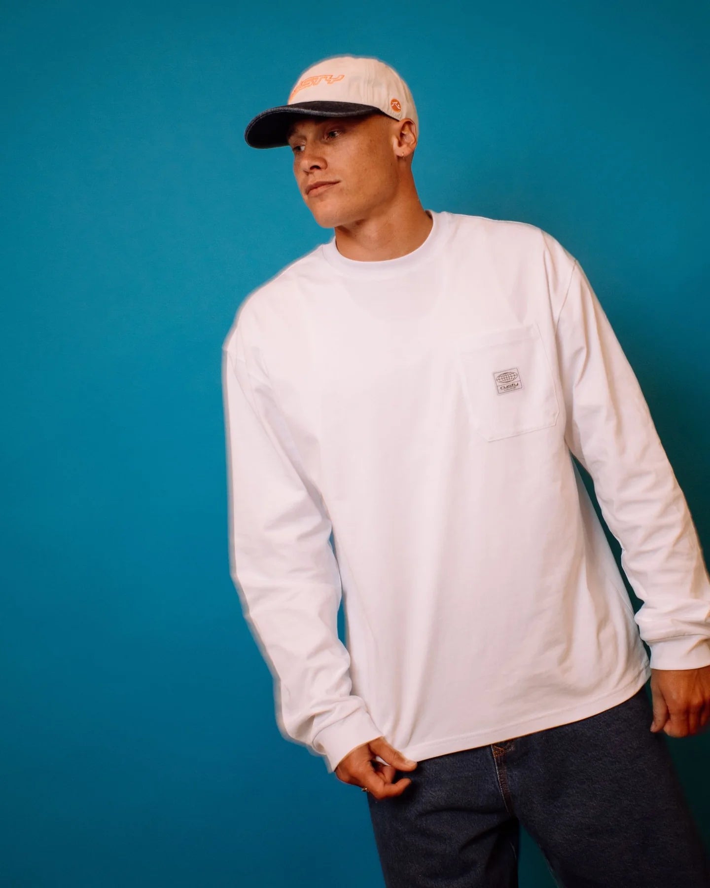 Steezey Long Sleeve Oversized Tee - White