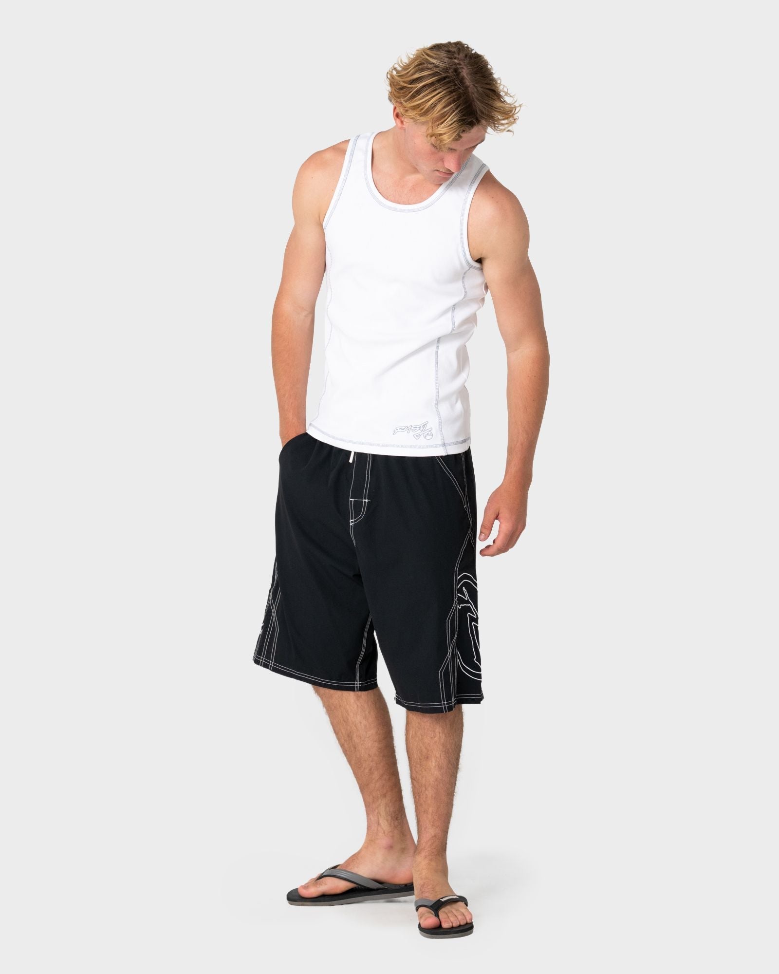 Tombstones Hybrid Waist Boardshort - Black