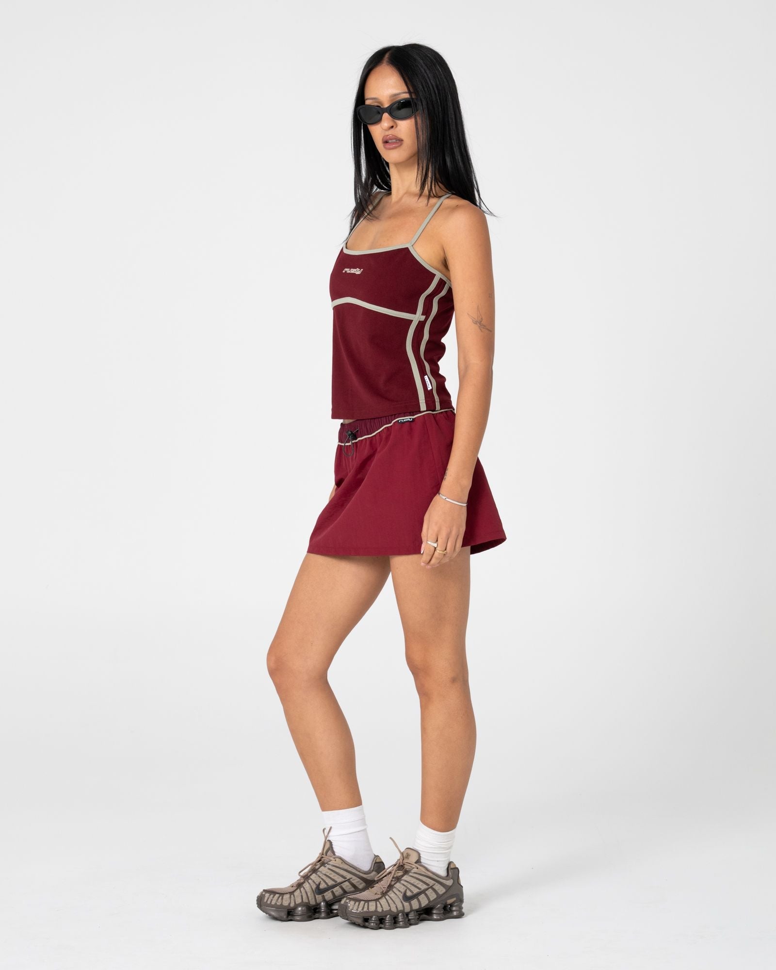 Freo King Fitted Top - Burgundy