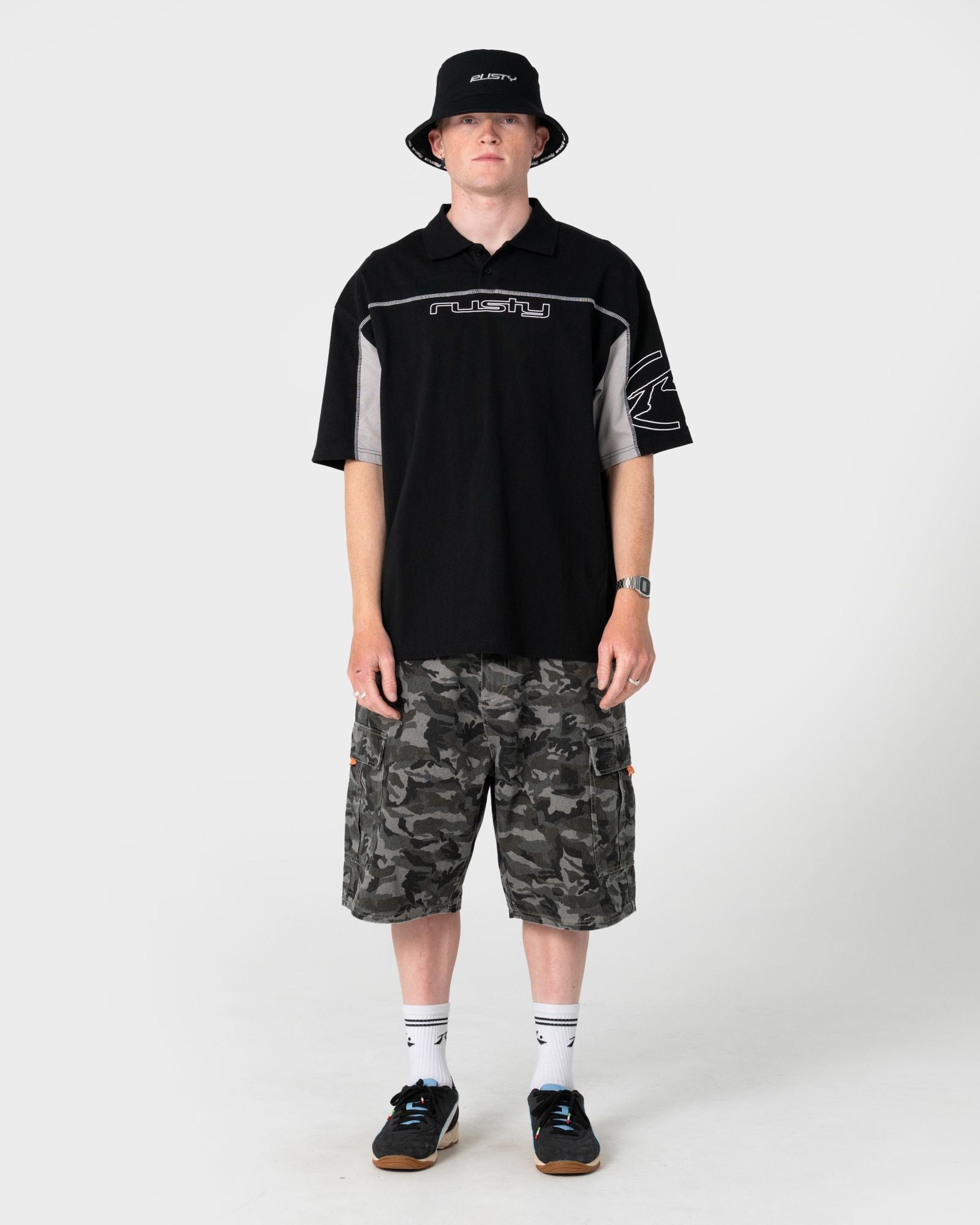Black List Reversible Bucket Hat - Black