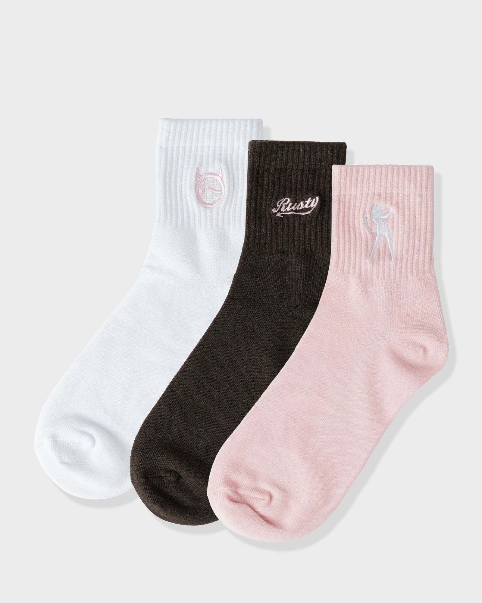 Fancy Day Crew 3-Sock Pack - Multi 8