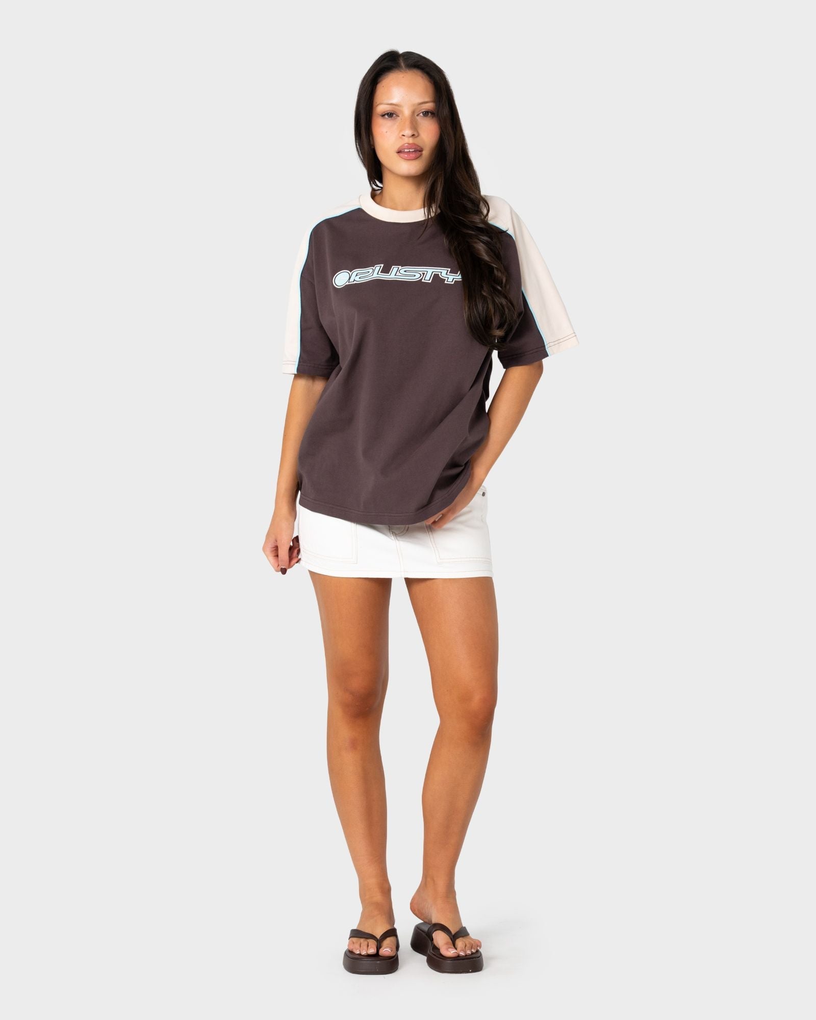 Timmy Target 220 Oversize Tee - Java / Cream