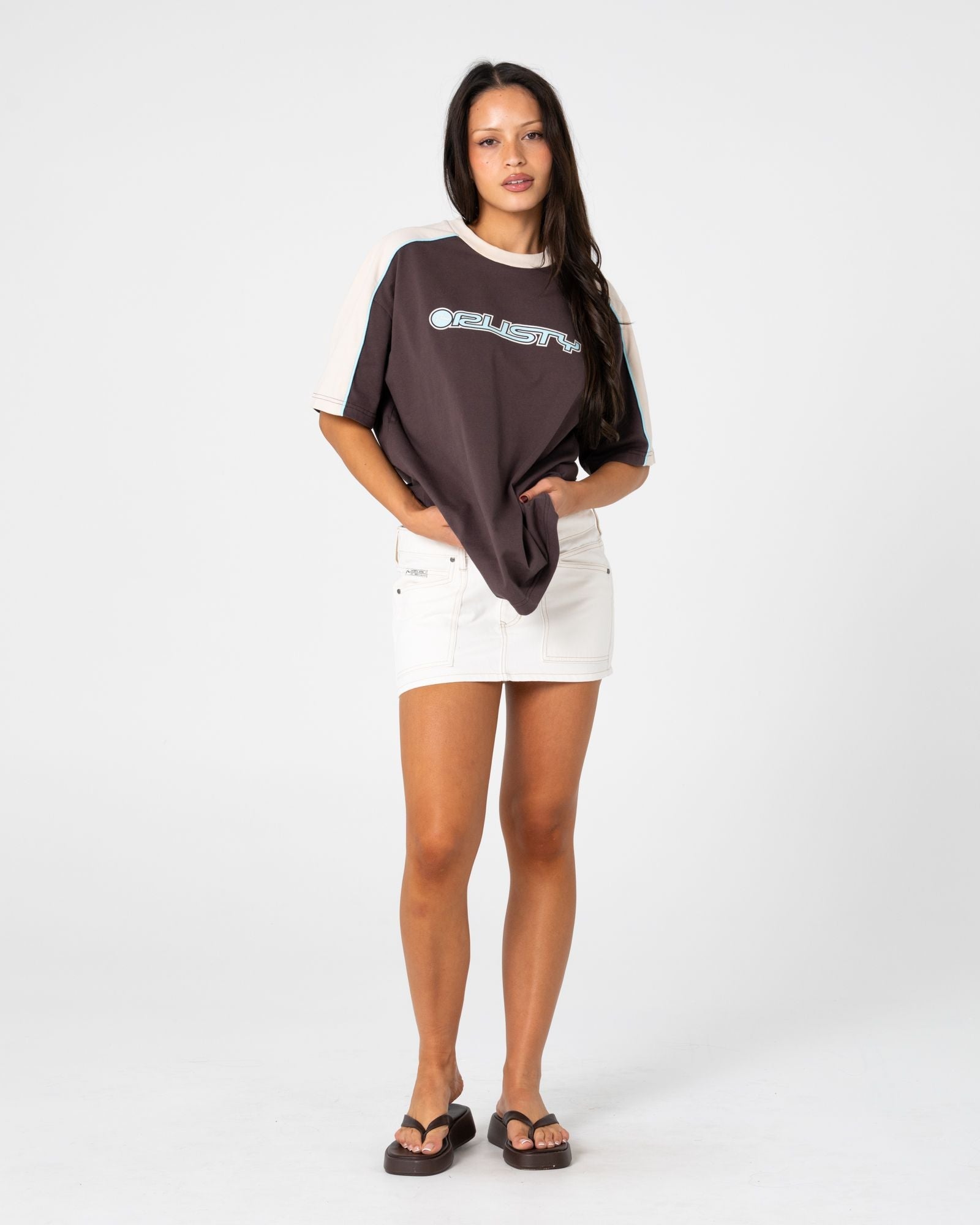 Timmy Target 220 Oversize Tee - Java / Cream