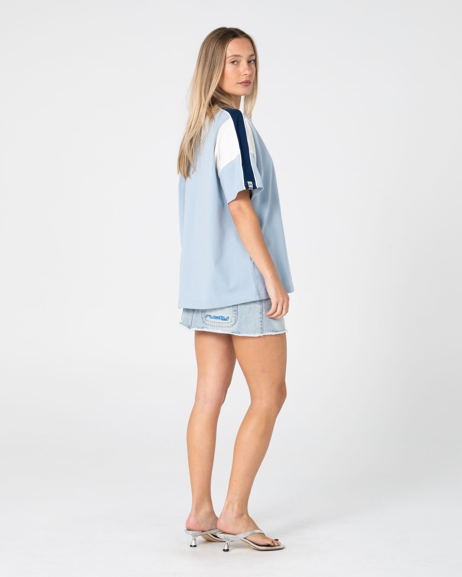 New Break 220 Oversize Tee - Sea Blue