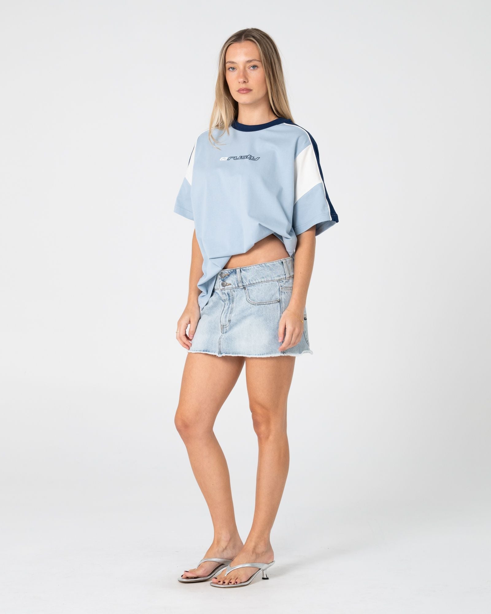 New Break 220 Oversize Tee - Sea Blue