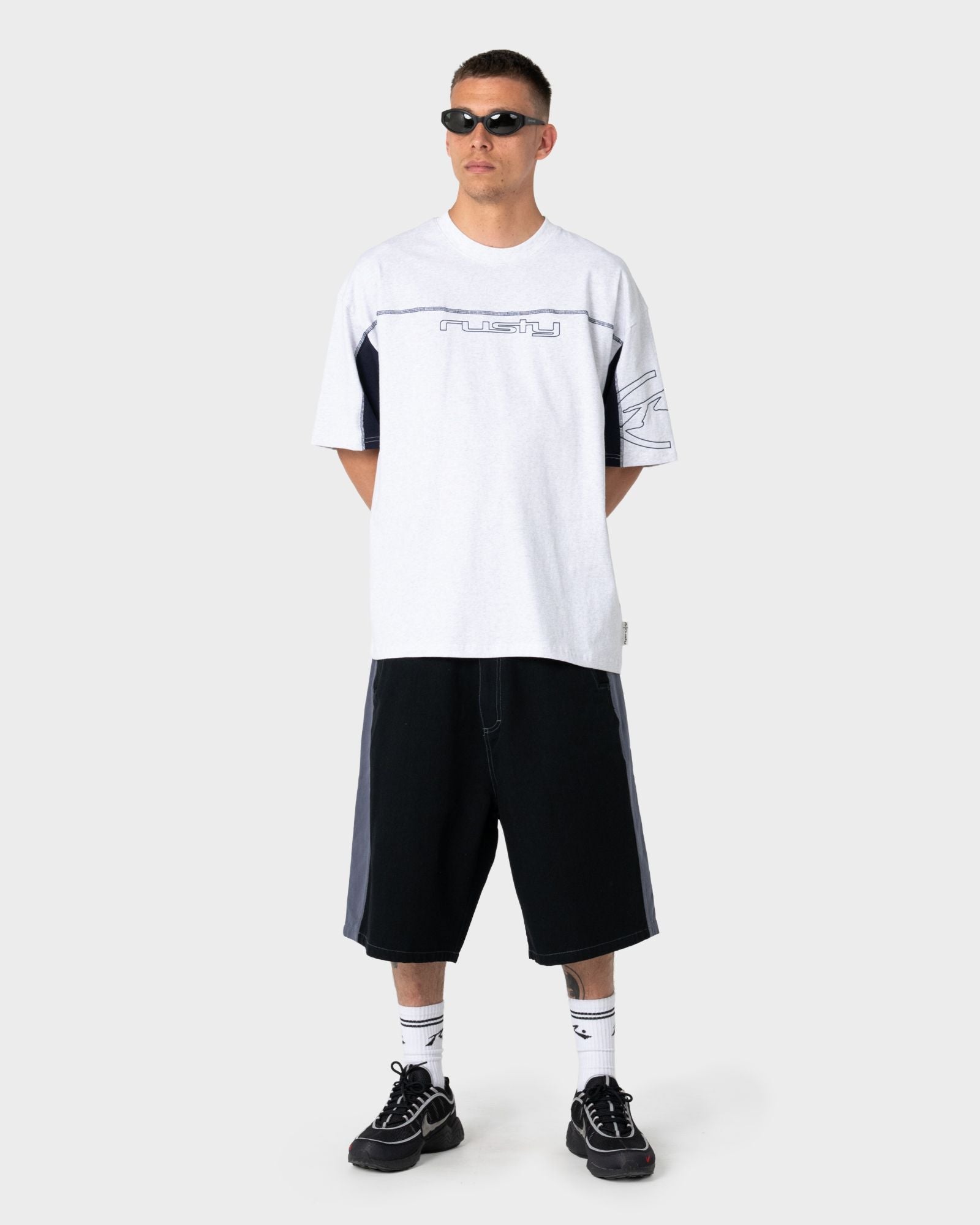 Cyberwave Short Sleeve Tee - Ecru Marle