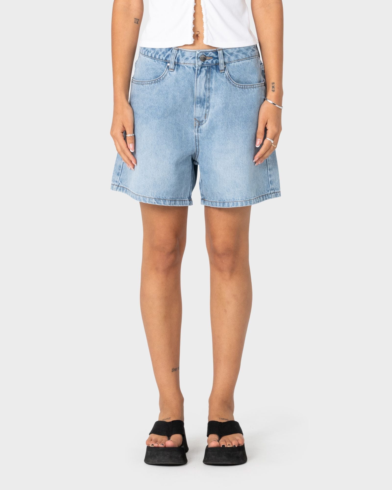 Cyprus High Denim Short 2.0 - Blasted True Blue