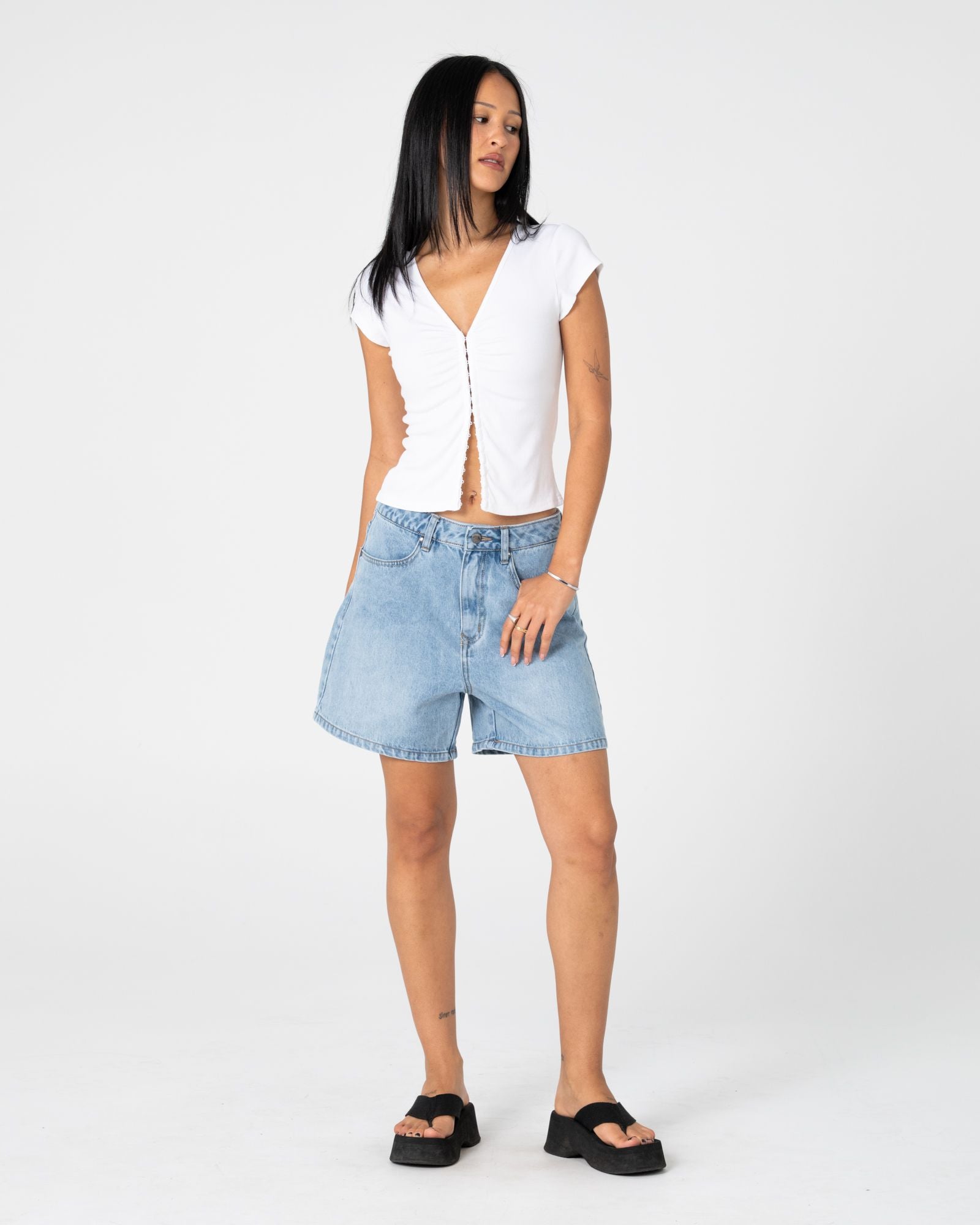 Cyprus High Denim Short 2.0 - Blasted True Blue
