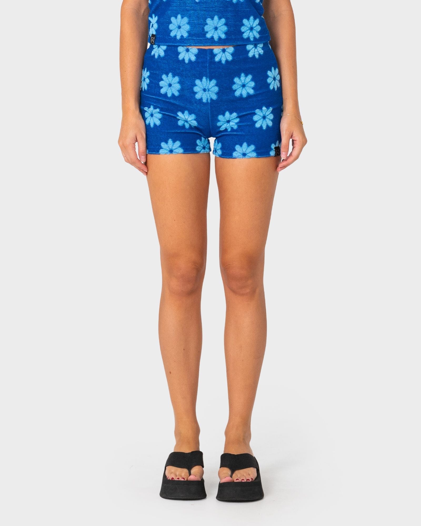 Bloom Towelling Booty Short - Royal Blue / Blue