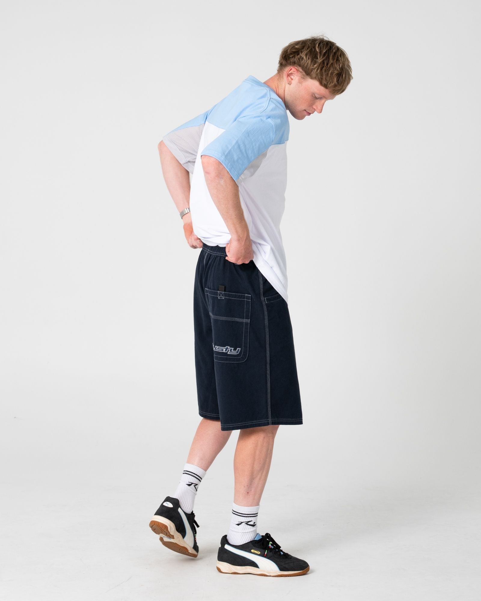 Flip Daddy Elastic Baggy Short - Navy Blue