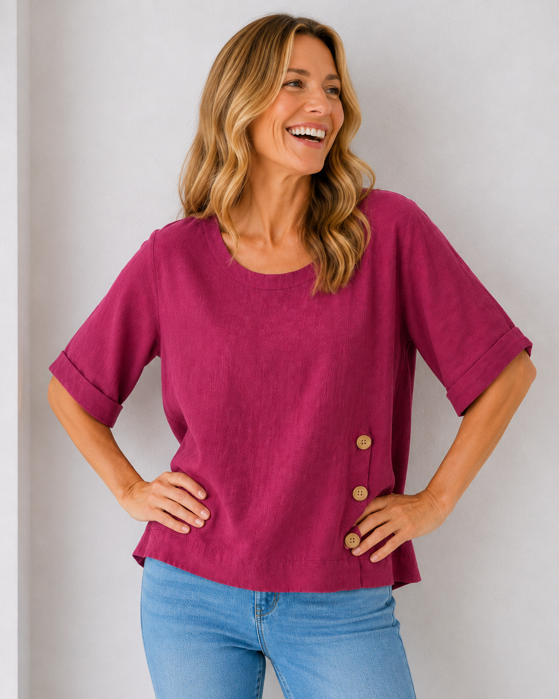 Renoma Bromley Justine Top in berry