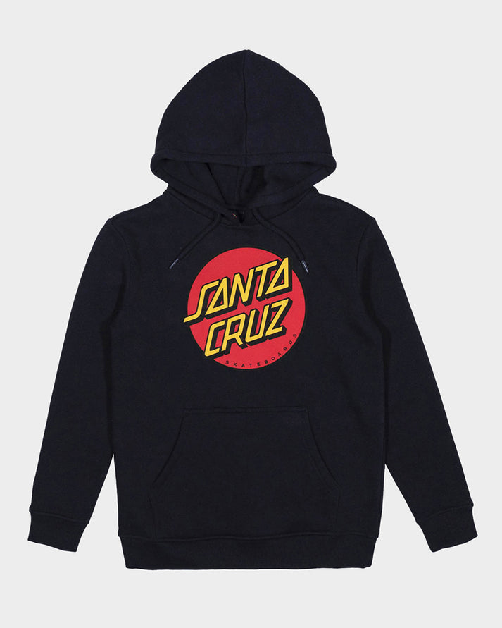 Classic Dot Front Hoodie - Black
