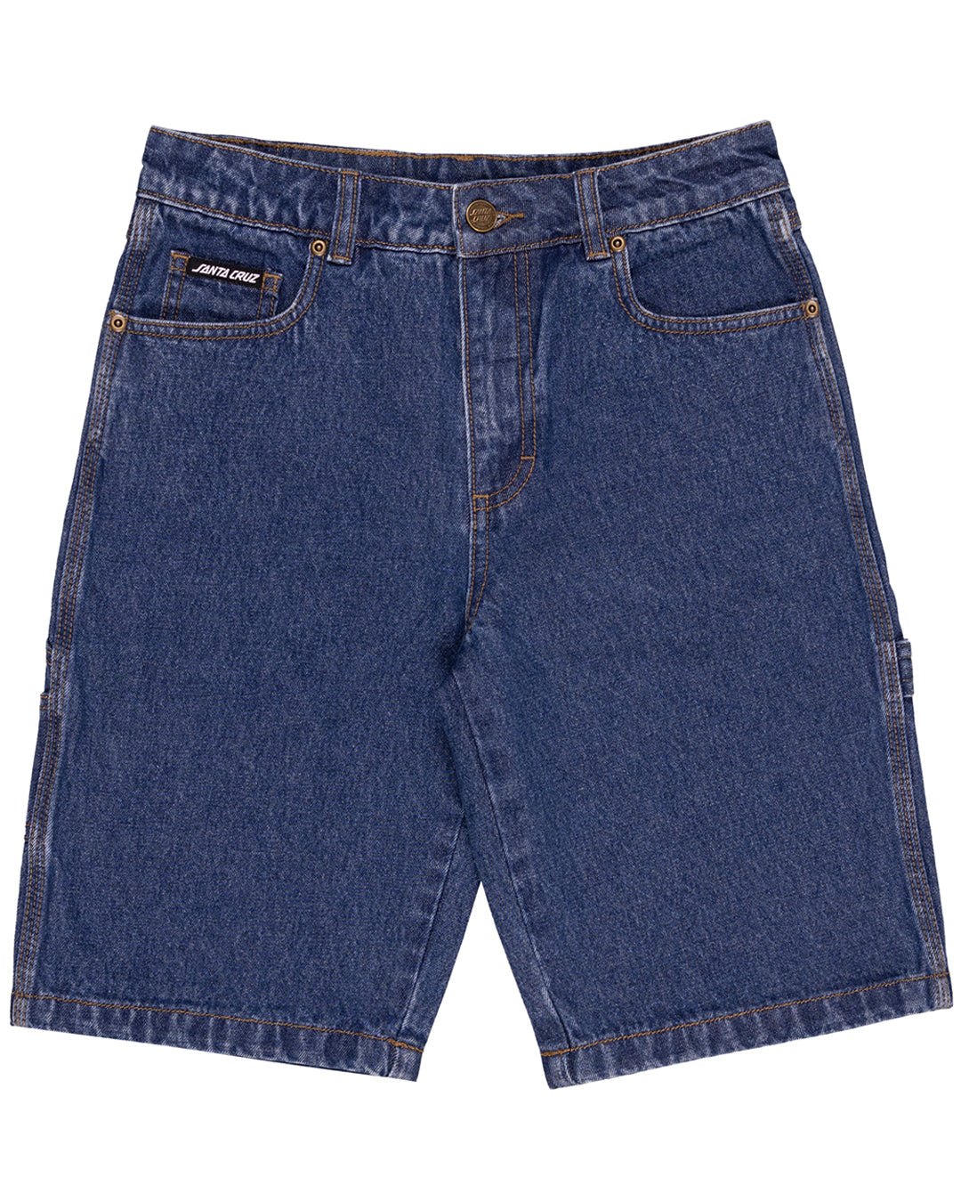Santa Cruz Classic Dot Carpenter Jean Short in Stone Wash Indigo