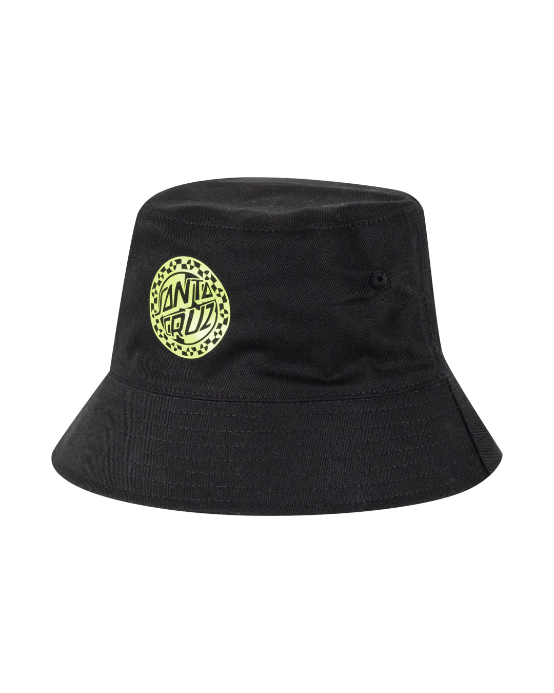 Santa Cruz Malba Crash Dot Mono Reversible Bucket Hat in Black - reverse