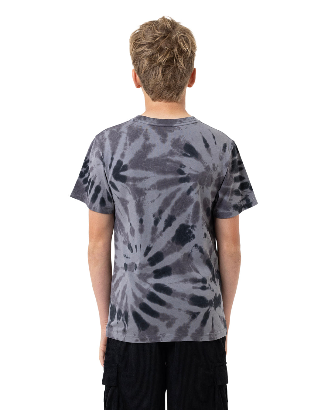 Santa Cruz Malba Crash Dot Mono Front Tee in Black Tie Dye - detail