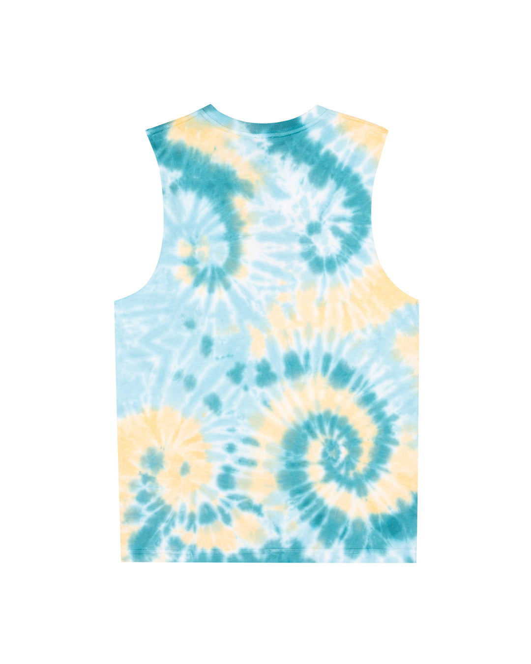 Santa Cruz Malba Crash Dot Mono Front Muscle in Teal Tie Dye - back